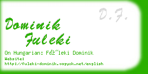dominik fuleki business card